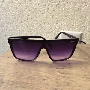 Quay Australia Black Frame Purple Gradient Lens Sunglasses